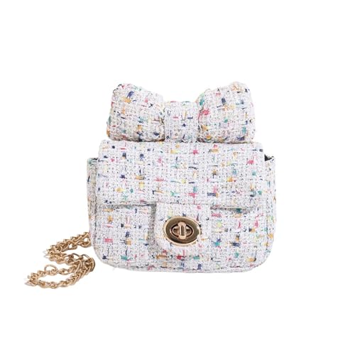 BUBEFSKD Frauen Koreanischer Stil Farbenfroher Gestrickter Crossbody Tasche Mit Kette Süßer Bogenknoten Schulterabend Handtasche BUBEFSKD Frauen Koreanischer Stil Farbenfroher Gestrickter Crossbody Tasche Mit Kette Süßer Bogenknoten Schulterabend Handtasche von BUBEFSKD