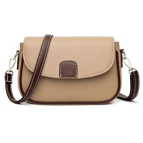 BUBEFSKD Frauen Mehrfarbige Umhängetaschen All Matching PU Leder Handtaschen Kleine Klappe Weibliche Crossbody Ladies Messenger Frauen PU Leder Schulter Lady Small Crossbody Multicolor Messenger von BUBEFSKD
