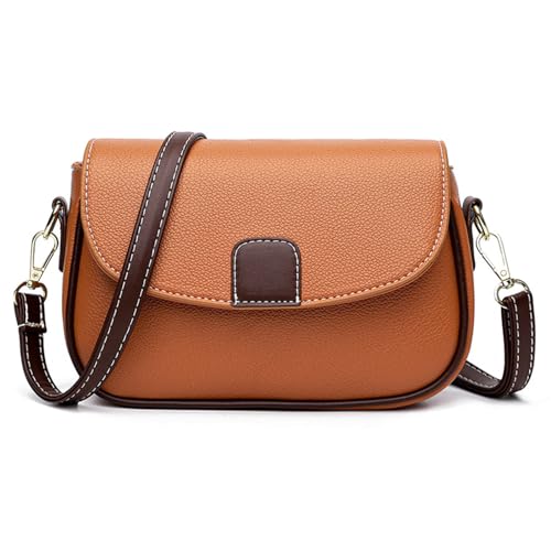 BUBEFSKD Frauen Mehrfarbige Umhängetaschen All Matching PU Leder Handtaschen Kleine Klappe Weibliche Crossbody Ladies Messenger Frauen PU Leder Schulter Lady Small Crossbody Multicolor Messenger von BUBEFSKD