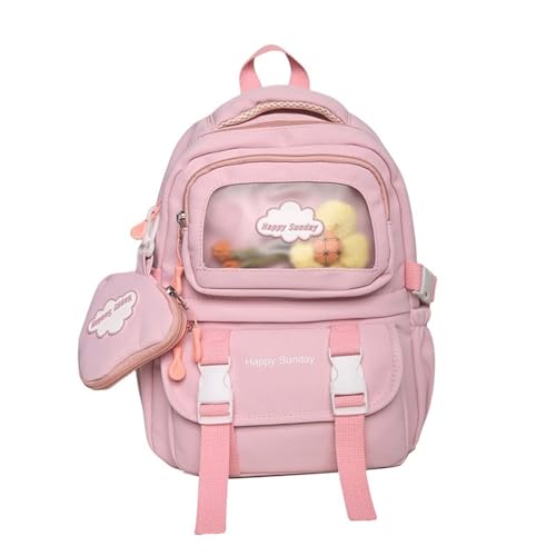 BUBEFSKD Frauen Mit Großer Kapazität Rucksack Klare Schülerschule Japanische Stile Mädchen Reisen Klar Für Die Girl School Reisen Große Kapazitäten von BUBEFSKD