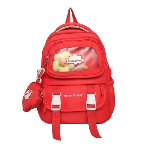 BUBEFSKD Frauen Mit Großer Kapazität Rucksack Klare Schülerschule Japanische Stile Mädchen Reisen Klar Für Die Girl School Reisen Große Kapazitäten von BUBEFSKD