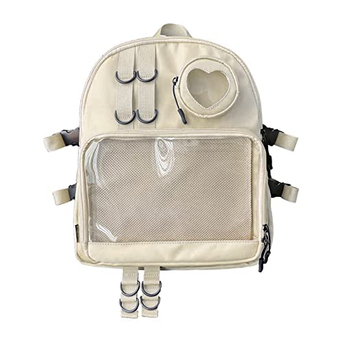 BUBEFSKD Frauen Mit Großer Kapazität Rucksack Teenager Transparente Ästhetische Schüler Schoolbag Koreanische Freizeit Frauen Große Kapazität Schülern Schule Klar Freizeit BUBEFSKD Frauen Mit Großer Kapazität Rucksack Teenager Transparente Ästhetische Schüler Schoolbag Koreanische Freizeit Frauen Große Kapazität Schülern Schule Klar Freizeit von BUBEFSKD