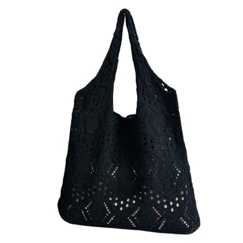 BUBEFSKD Frauen Modische Ausgehöhlte Strandtasche Feste Farbe Gehäkelte Unterarm Umhängetasche Große Kapazität Einkaufshandtasche Mode Handtasche BUBEFSKD Frauen Modische Ausgehöhlte Strandtasche Feste Farbe Gehäkelte Unterarm Umhängetasche Große Kapazität Einkaufshandtasche Mode Handtasche von BUBEFSKD