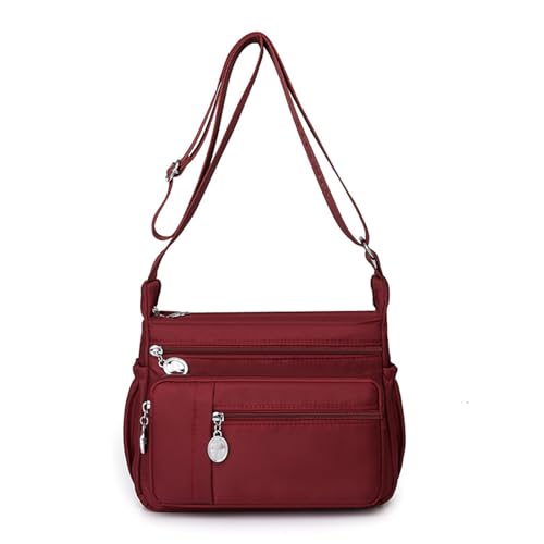 BUBEFSKD Frauen Multi Pocket Umhängetasche Lässig Crossbody Mütter Großer Kapazität Messenger Für Reisen Täglich Große Kapazität Crossbody Für Lässige Schulter Reisen Messenger von BUBEFSKD