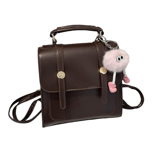 BUBEFSKD Frauen PU Leder Rucksack Weibliche Reiseschule Vintage Casual Schulter Handtasche Für Urlaub Für Frauen Reisen Weibliche Leder Teenager Schoolbag von BUBEFSKD
