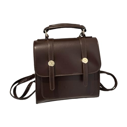 BUBEFSKD Frauen PU Leder Rucksack Weibliche Reiseschule Vintage Casual Schulter Handtasche Für Urlaub Für Frauen Reisen Weibliche Leder Teenager Schoolbag von BUBEFSKD