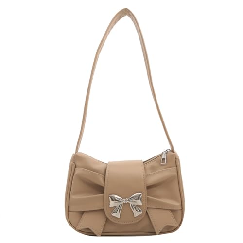 BUBEFSKD Frauen PU Leder Umhängetasche Französische Achselhöhle Handtasche Mode Plisse von BUBEFSKD