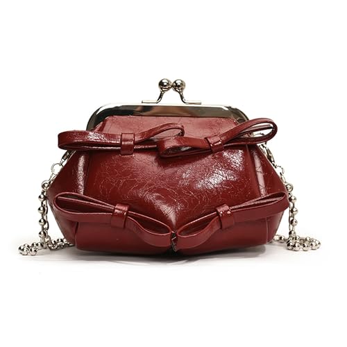 BUBEFSKD Frauen Tasche Modebögen Crossbody Kettenband Schulter Kleine Handtasche All Matching Messengers Frauen Modebögen Crossbody Kleine Handtasche Kette Gurt Gurt Schulter von BUBEFSKD