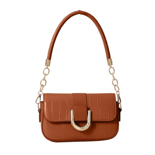 BUBEFSKD Frauen Umhängetasche Sattel Geldbeutel Schulter PU Leder Unterarm Casual Handtasche Geldbörse Für Mädchen Dating Arbeit Designertasche von BUBEFSKD