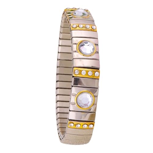 BUBEFSKD Funkelnde Strasssteine ​​elastisches Armband Funkelnde Strassstände Elastisches Armband Mode Stretch Armreifen Accessoire Casual von BUBEFSKD