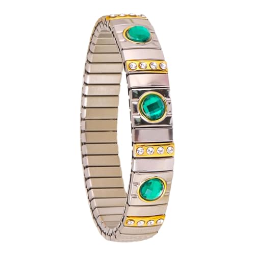 BUBEFSKD Funkelnde Strasssteine ​​elastisches Armband Funkelnde Strassstände Elastisches Armband Mode Stretch Armreifen Accessoire Casual von BUBEFSKD