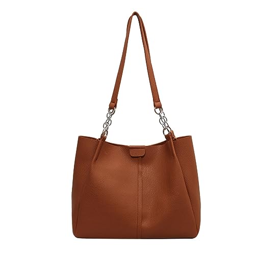 BUBEFSKD Geräumige Und Zuverlässige Einzel Umhängetasche In Minimalisten Beige Zeitgenössische Unisex Single PU Tote Geschenk Trendy Lässig Formell Bequeme Tragepraktikum Praktisch Für Arbeit Schule von BUBEFSKD