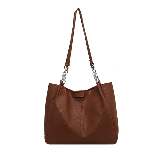 BUBEFSKD Geräumige Und Zuverlässige Einzel Umhängetasche In Minimalisten Beige Zeitgenössische Unisex Single PU Tote Geschenk Trendy Lässig Formell Bequeme Tragepraktikum Praktisch Für Arbeit Schule von BUBEFSKD
