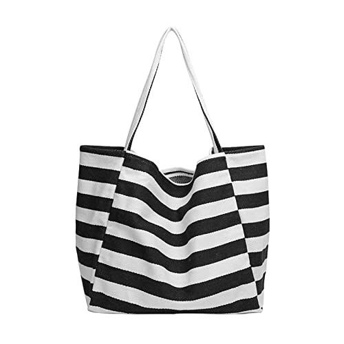 BUBEFSKD Gestreifte Leinwand Handtaschen Für Frauen Mädchen Große Kapazität Handtaschen Umhängetasche Einkaufstaschen Leinwand Umhängetasche Für Frauen Kleine BUBEFSKD Gestreifte Leinwand Handtaschen Für Frauen Mädchen Große Kapazität Handtaschen Umhängetasche Einkaufstaschen Leinwand Umhängetasche Für Frauen Kleine von BUBEFSKD
