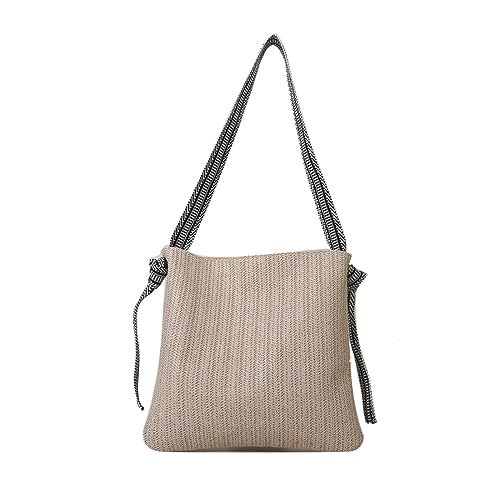 BUBEFSKD Gewebte Handtasche Geräumige Strohhalmbeutel Mit Mehreren Taschen Die Für Alltägliche Besorgungen Geeignet Sind Und Vielseitige Tasche Einkaufen von BUBEFSKD