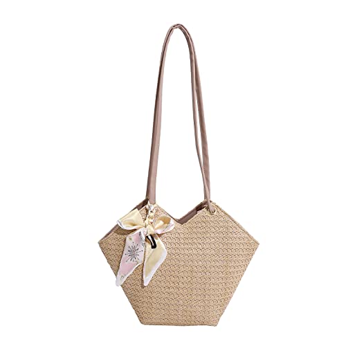 BUBEFSKD Gras Gewebte Umhängetasche Mit Sommerbedarf Accessoire Für Teenager Girl Go Shopping Beutel Umhängetasche Tasche BUBEFSKD Gras Gewebte Umhängetasche Mit Sommerbedarf Accessoire Für Teenager Girl Go Shopping Beutel Umhängetasche Tasche von BUBEFSKD