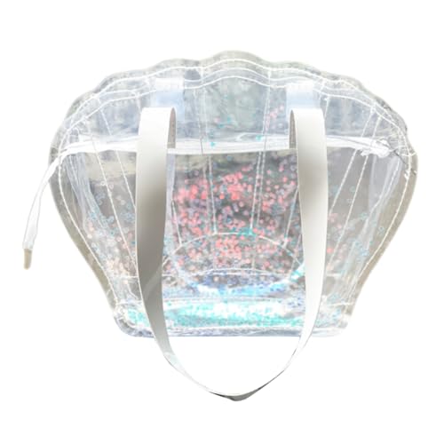 BUBEFSKD Großkapazität Handtasche Für Frauen Mädchen Muscheln Formen Umhängetasche Klarer Strand PVC Schwimmreisen Aufbewahrung Damen PVC Schulterschalen Formen Strand BUBEFSKD Großkapazität Handtasche Für Frauen Mädchen Muscheln Formen Umhängetasche Klarer Strand PVC Schwimmreisen Aufbewahrung Damen PVC Schulterschalen Formen Strand von BUBEFSKD