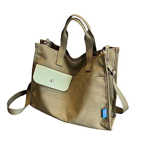 BUBEFSKD Großkapazität Womens Tote Bag Canvas Schulter Lässig Handtaschen Für Frauen Schule Teenager Crossbody Canvas Einkaufstasche von BUBEFSKD