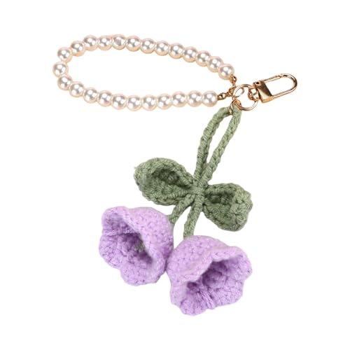 BUBEFSKD Handgefertigter Gestrickter Blumenanhänger Modischer Schlüssel Und Bag Decor von BUBEFSKD