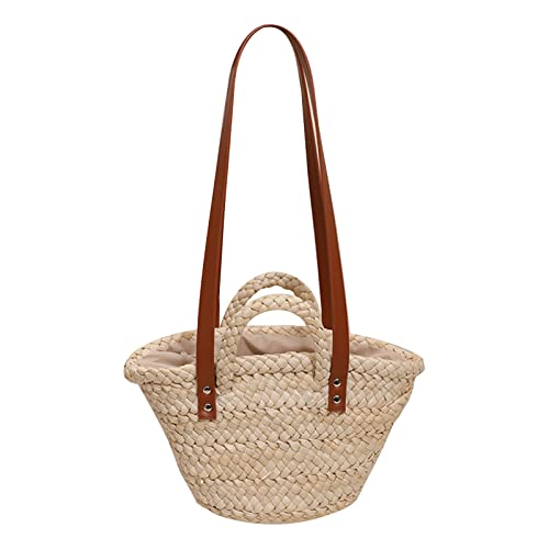 BUBEFSKD Handgewebte Umhängetasche Für Frauen Strohbäder Gewebter Korb Geldbörse Strand Handtasche Ladies Freizeit Urlaub Frauen Schulter Handgewebte Handtasche Korb Tote Sommerferien BUBEFSKD Handgewebte Umhängetasche Für Frauen Strohbäder Gewebter Korb Geldbörse Strand Handtasche Ladies Freizeit Urlaub Frauen Schulter Handgewebte Handtasche Korb Tote Sommerferien von BUBEFSKD