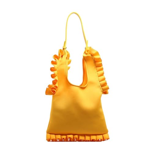 BUBEFSKD Hellfarbige Vintage Achselhöhlenbeutel Für Frauen Falten Rüschenverkleidung Unterarm Großkapazität Eins Schulterhandtasche Unterarm BUBEFSKD Hellfarbige Vintage Achselhöhlenbeutel Für Frauen Falten Rüschenverkleidung Unterarm Großkapazität Eins Schulterhandtasche Unterarm von BUBEFSKD