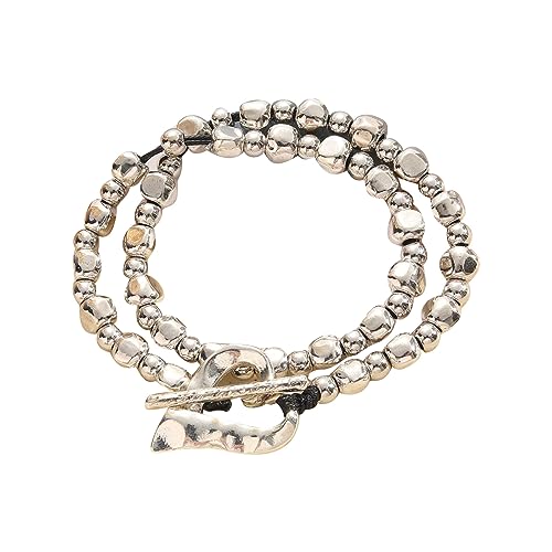BUBEFSKD Herzblumen Armband Armbänder Elegante OT Verschluss Breakheart Handkette Mehrschichtwachs Seil Sperle OT Verschluss Armbänder von BUBEFSKD