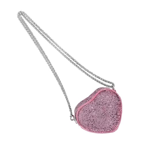 BUBEFSKD Herzförmige Glitzern Geldbeutel Mit Funkelnden Paillettenwechsel Umhängetaschen Stilvolle Abendtaschen Crossbody Tasche Für Frauen Und Mädchen Party Clutch Geldbörse von BUBEFSKD