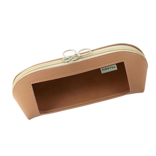 BUBEFSKD Hochkapazität Lederstifte Hülle Klare Wasserfeste Stiftbeutel Organisatoren Bag Travel Make Up 9.25x3.35 Zoll Große Kapazität von BUBEFSKD