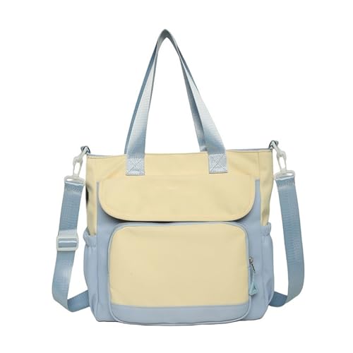 BUBEFSKD Japanische Große Kapazität Crossbody Bag Contrast Farbe Nylon Handtasche Multi Taschen Umhängetasche Mit Oberen Für Schulkontrast Farbe Nylon Handtasche von BUBEFSKD
