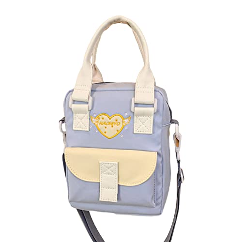 BUBEFSKD Japanische Herz Hand Handtasche Für Frauen Transparent Messenger Bag Weibliche Lässige Schulter Große Kapazität Crossbody Großkapazität Messenger Für Frauen Klare Crossbody Heart Schulter von BUBEFSKD