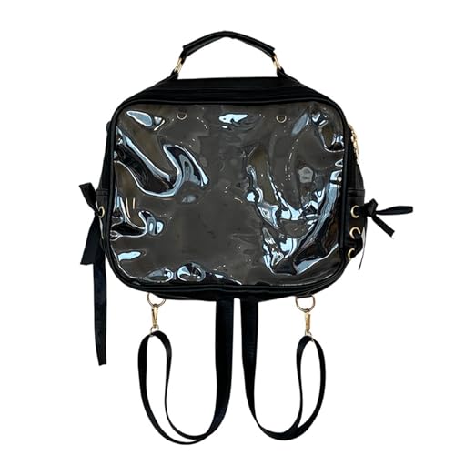 BUBEFSKD Japanisches Schulmädchen Große Kapazität Rucksack Clear Fenster Pin Display Itabag Crossbody School Handtasche Mit Top Transparenter Rucksack von BUBEFSKD