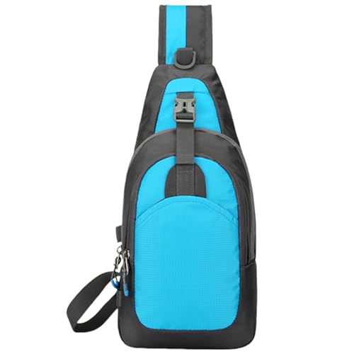 BUBEFSKD Komfortable Wanderschlingen Camping Cycling Crossbody Brust Wasserdichte Nylon Schulter Rucksack Für Outdoor Sport Multi Pocket Bike von BUBEFSKD