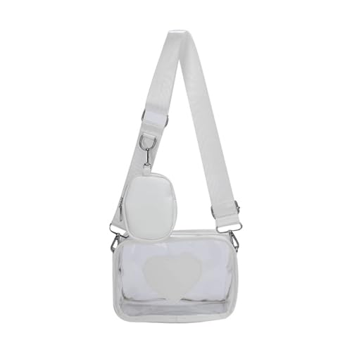 BUBEFSKD Kompakte Umhängetasche Vielseitige Frauen Handtasche Klare Transparente Crossbody Tasche Für Personen Weibliche Handtaschen BUBEFSKD Kompakte Umhängetasche Vielseitige Frauen Handtasche Klare Transparente Crossbody Tasche Für Personen Weibliche Handtaschen von BUBEFSKD