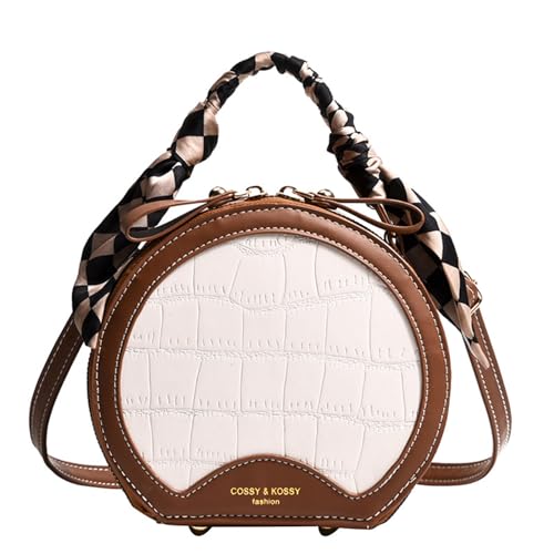 BUBEFSKD Kompakte Und Langlebige Frauen Umhängetasche Stilvolle Handtasche PU Runde Taschen Für Moderne Leicht Und Tragbare Tasche BUBEFSKD Kompakte Und Langlebige Frauen Umhängetasche Stilvolle Handtasche PU Runde Taschen Für Moderne Leicht Und Tragbare Tasche von BUBEFSKD