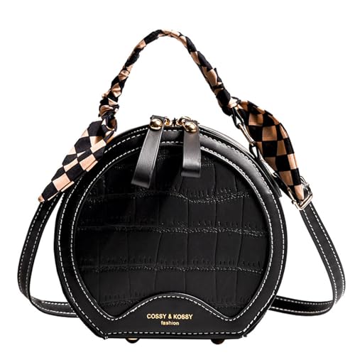 BUBEFSKD Kompakte Und Langlebige Frauen Umhängetasche Stilvolle Handtasche PU Runde Taschen Für Moderne Leicht Und Tragbare Tasche von BUBEFSKD