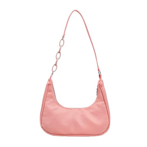 BUBEFSKD Kompakte Und Praktische Nylon Umhängetasche Unterarmtaschen Y2K Modehandtasche Für Frauen Vintage Handtasche Retro Retro von BUBEFSKD