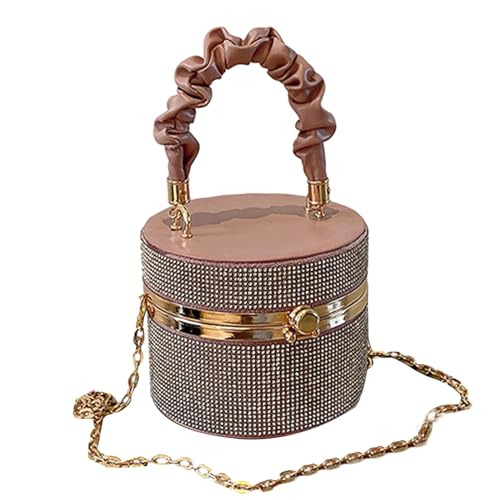 BUBEFSKD Lady Geldbeutel Tasche Tasche Eimer Abend Für Frauen Mädchen Cocktailparty Bankett Hochzeit Handtaschen Kettenumziehungsbeutel von BUBEFSKD