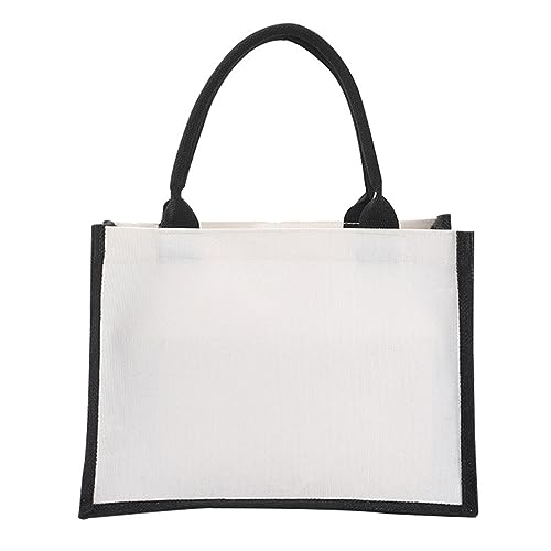 BUBEFSKD Lässige Handtaschen Sackleinen Patchwork Tasche Lady Geldbeutel Einkaufen Großkapazität Freizeitreisen Für Mädchen Frauen Tot von BUBEFSKD