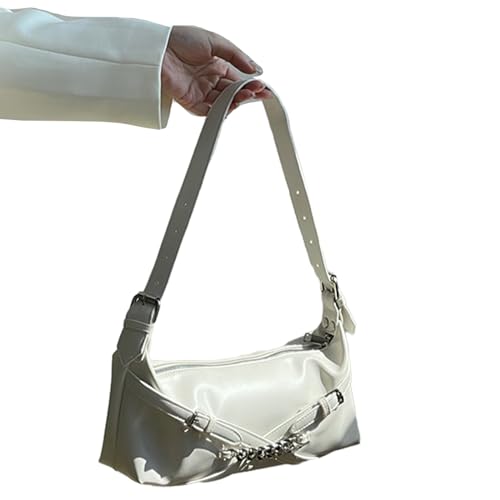 BUBEFSKD Leder Tasche Taschen Einfacher Farbhandtasche Achsel Vielseitige Schulter Für Mädchen Frauen Modetrendy Unterarm Geldbeutel von BUBEFSKD