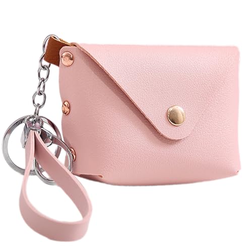 BUBEFSKD Lederwechsel Geldbörse Für Frauenbeutel Praktischer Schlüsselbund Armband Kartenhalter Münzbeutel PU Wallet Trendy Coin Geldbörse von BUBEFSKD