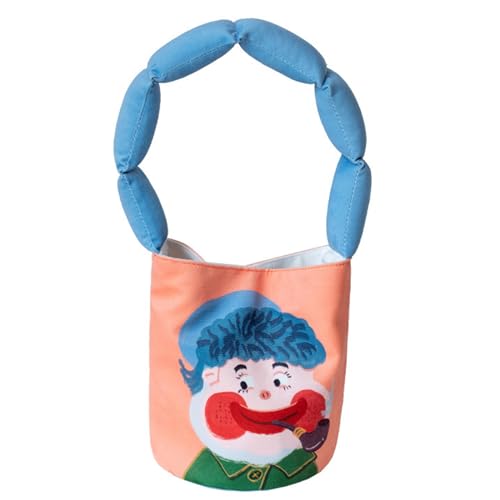 BUBEFSKD Leichte Und Langlebige Damen Polyester Eimer Tasche Mit Lustigem Hochzeitsdesign Niedlicher Handtasche Eimer von BUBEFSKD