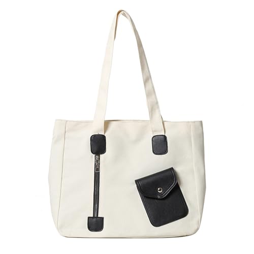 BUBEFSKD Leinwandtasche Damen Schulterhandtasche Mit Äußerer Tasche Reißverschluss Käufer Mädchen Handtaschen Leinwand Schulter Mit Reißverschluss BUBEFSKD Leinwandtasche Damen Schulterhandtasche Mit Äußerer Tasche Reißverschluss Käufer Mädchen Handtaschen Leinwand Schulter Mit Reißverschluss von BUBEFSKD