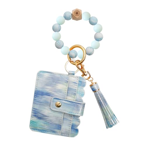 BUBEFSKD Luminöser Silikonschlüsselranband Armband Perlen Wickelschlüsselkette Für Frauen Girl Card Wallet Car Keys Kettenhalter Bangle Kämpfer Kämpfer Keyring BUBEFSKD Luminöser Silikonschlüsselranband Armband Perlen Wickelschlüsselkette Für Frauen Girl Card Wallet Car Keys Kettenhalter Bangle Kämpfer Kämpfer Keyring von BUBEFSKD