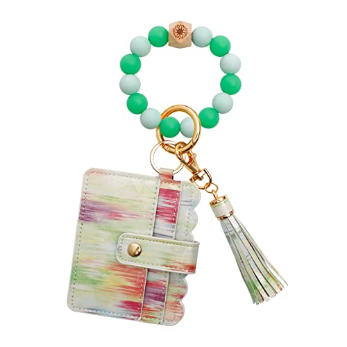 BUBEFSKD Luminöser Silikonschlüsselranband Armband Perlen Wickelschlüsselkette Für Frauen Girl Card Wallet Car Keys Kettenhalter Bangle Kämpfer Kämpfer Keyring BUBEFSKD Luminöser Silikonschlüsselranband Armband Perlen Wickelschlüsselkette Für Frauen Girl Card Wallet Car Keys Kettenhalter Bangle Kämpfer Kämpfer Keyring von BUBEFSKD