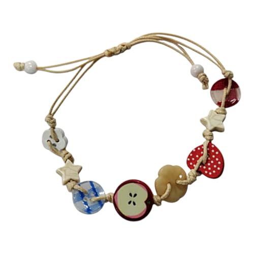 BUBEFSKD Mode Appled Armband Für Teenager Handgefertigt Mit Robuster Harzmaterialdekoration Für Den Alltäglichen Eleganten Charme Trendy Jugendschmuck von BUBEFSKD