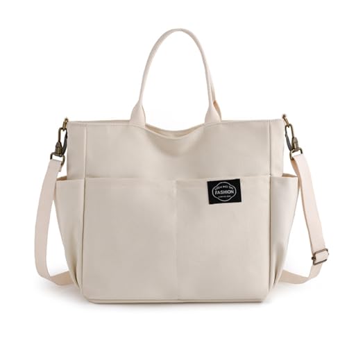 BUBEFSKD Mode Canvas Einkaufstasche Schicke Und Bequeme Umhängetaschen Zum Einkaufen Und Ausflügen Geräumige Umhängetasche von BUBEFSKD