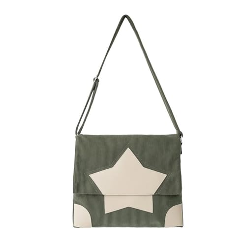 BUBEFSKD Mode Cord Handtasche Mit Auffälligen Sternmuster Crossbody Tasche Für Schulreisen Und Einkaufsumhängungen von BUBEFSKD