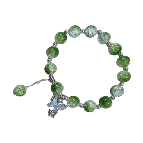 BUBEFSKD Mode Jades Crystals Armband Mit Goldenem Für Damen Ein Einzigartiges Geschenken Accessoire Für Trendige Frauen Stylish Glass Perle Armband von BUBEFSKD