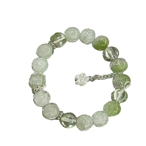 BUBEFSKD Mode Jades Crystals Armband Mit Goldenem Für Damen EIN Einzigartiges Geschenken Accessoire Für Trendige Frauen Stylish Glass Perle Armband von BUBEFSKD