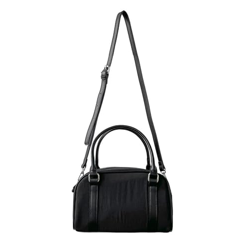 BUBEFSKD Mode Nylon Crossbody Handtasche Mit PU Leder Patchwork Damen Kleine Umhängetasche Mit Verstellbarem Riemen Reißverschluss Womens Umhängetasche von BUBEFSKD